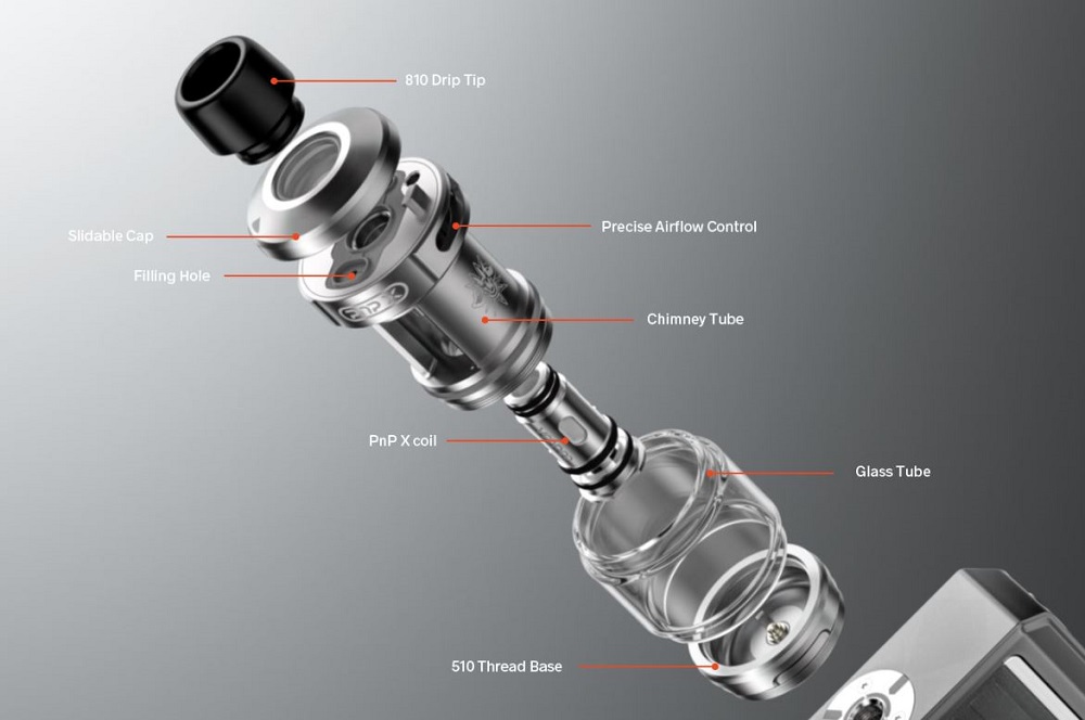 Atomizor Voopoo UForce-X 5.5ml - Exploded View