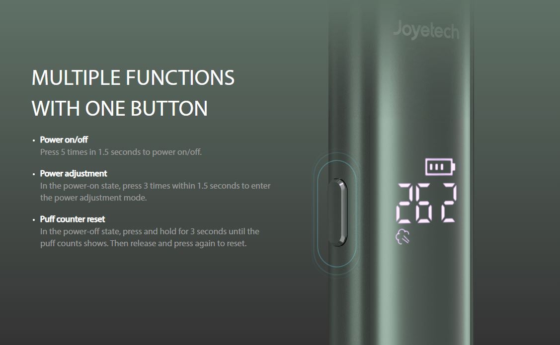 Joyetech EVIO M PRO - Functii buton de activare