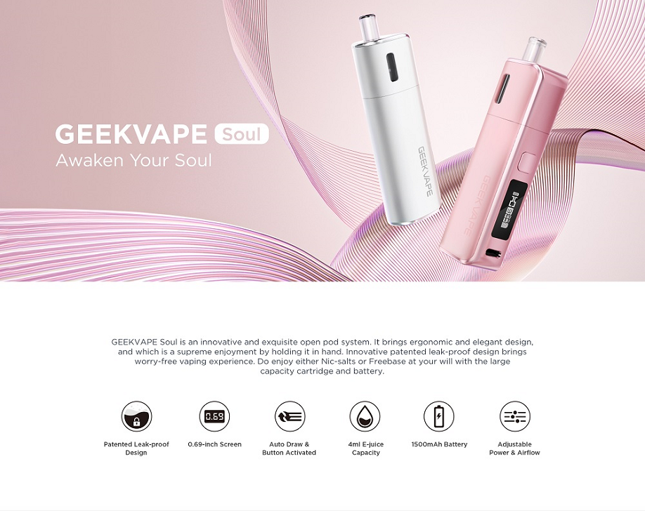 Specificatii kit pentru incepatori Geekvape Soul